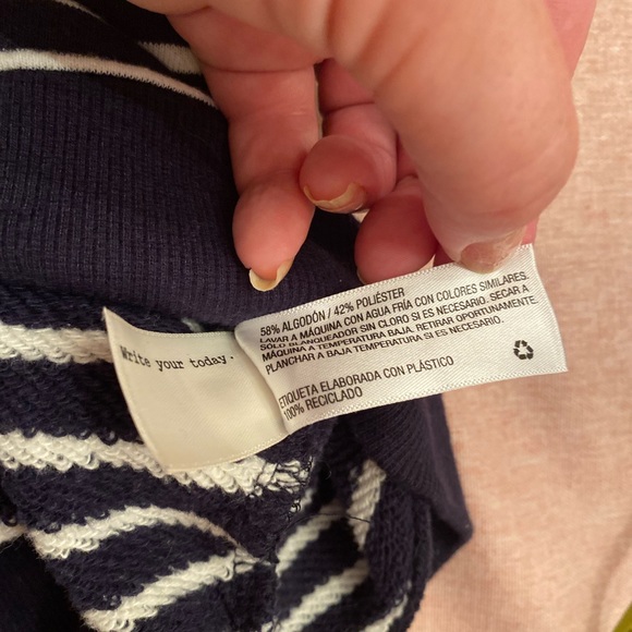 A New Day Women's Striped Long Sleeve V-Neck Pullover sz M - Picture 5 of 8